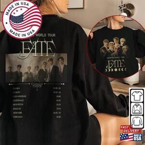 Enhypen Kpop Shirt World Tour Fate V2 Double Side Engene Classic 2 Sided